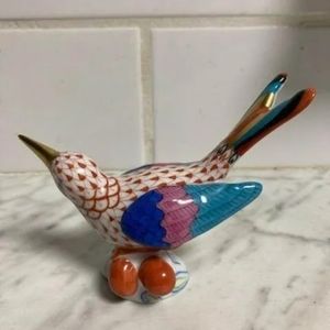 Limited Collectible Herend Hvngary Colibri Rust Hummingbird Figurine - MINT cond
